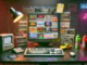 The Million Dollar Homepage: A CRT monitor displaying a chaotic grid of colorful ads, surrounded by early 2000s internet paraphernalia, evoking Web 1.0 nostalgia