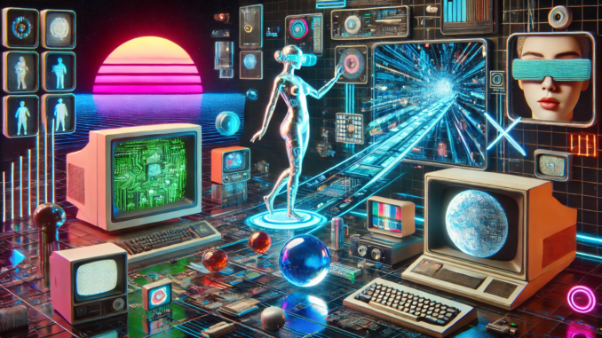 nternet Pornography Evolution illustrated from dial-up modem images to immersive AI experiences
